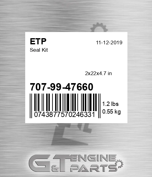 707-99-47660 Seal Kit for ETP