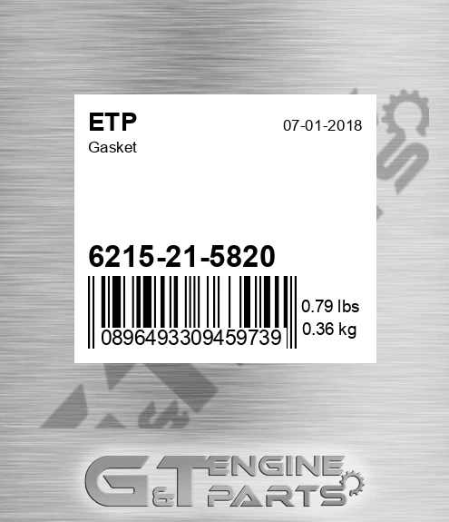 6215215820 Gasket for ETP