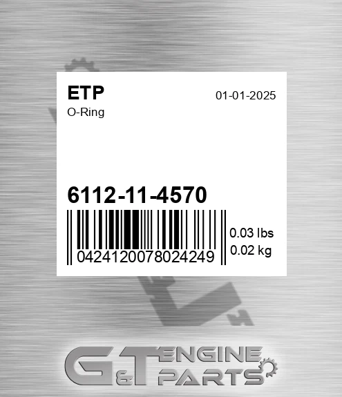 6112-11-4570 O-ring for ETP