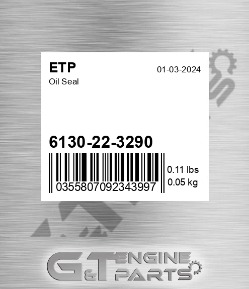 6130-22-3290 Oil Seal for ETP