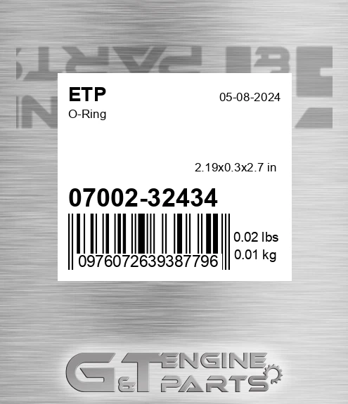07002-32434 O-ring for ETP