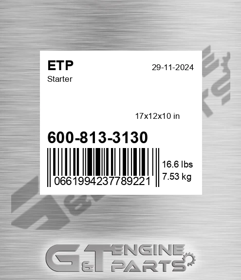 600-813-3130 Starter