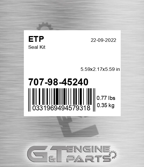707-98-45240 Seal Kit for ETP