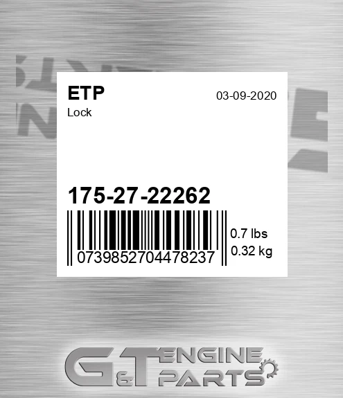 175-27-22262 Lock