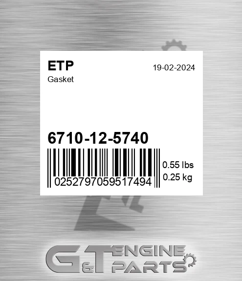 6710-12-5740 Gasket