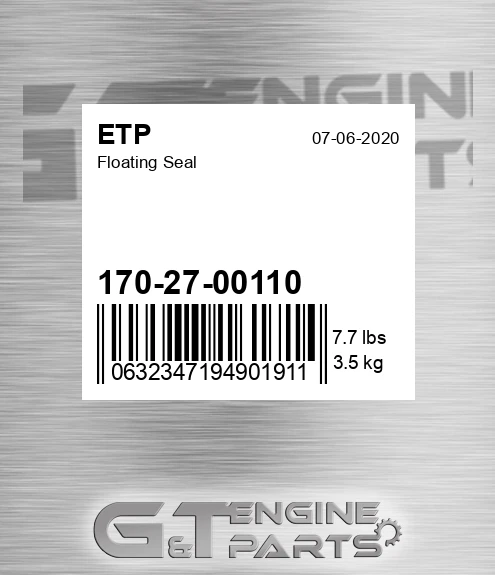 170-27-00110 Floating Seal for ETP