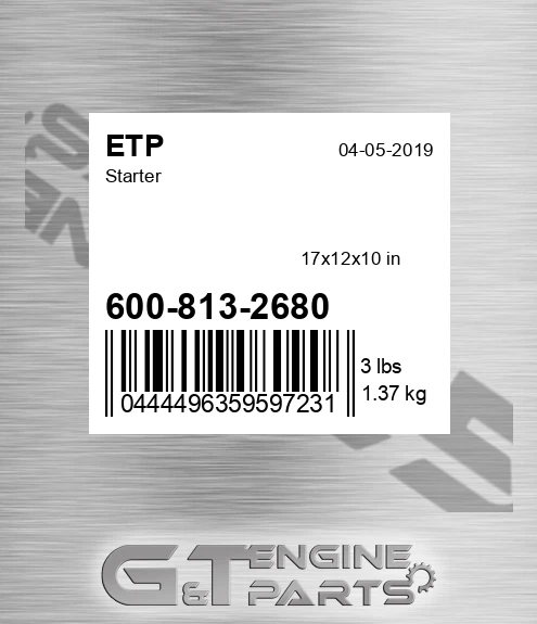600-813-2680 Starter for ETP