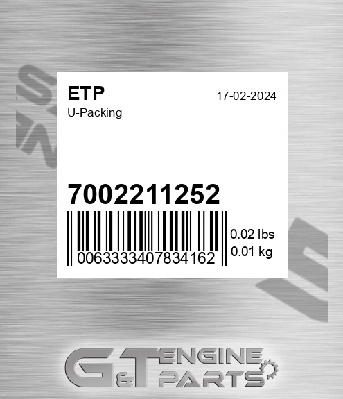 7002211252 U-packing