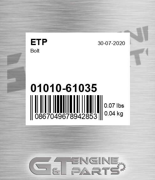 01010-61035 Bolt for ETP