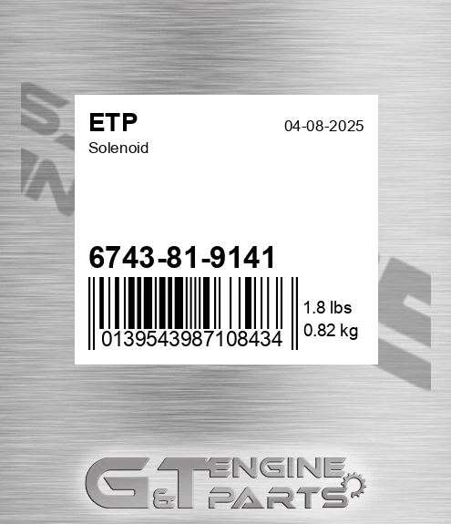6743-81-9141 Solenoid for ETP