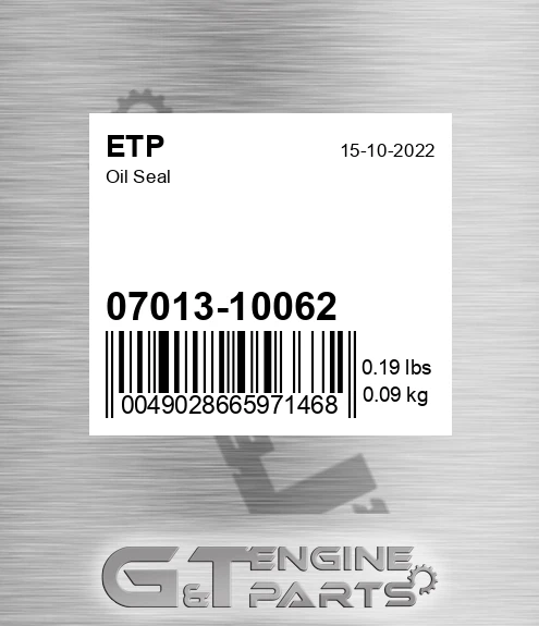 0701310062 Oil Seal for ETP