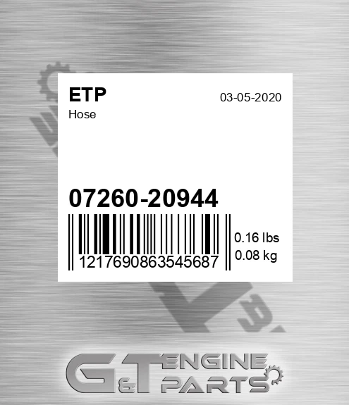07260-20944 Hose for ETP