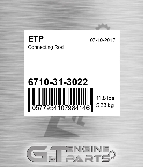 6710-31-3022 Connecting Rod for ETP