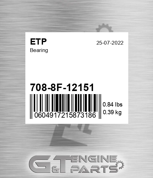 708-8F-12151 Bearing for ETP