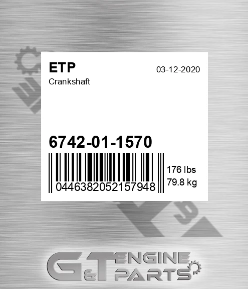 6742011570 Crankshaft for ETP
