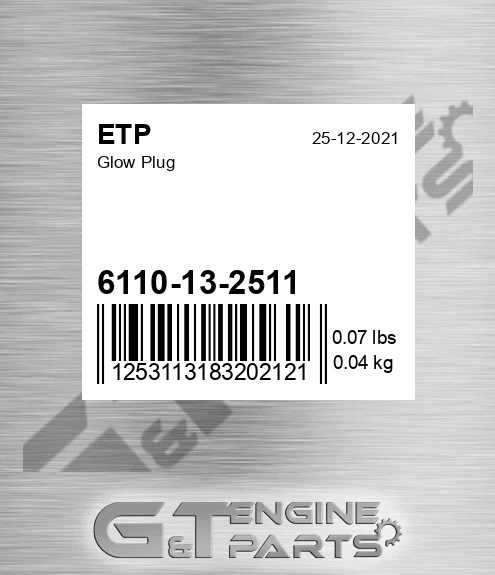 6110-13-2511 Glow Plug