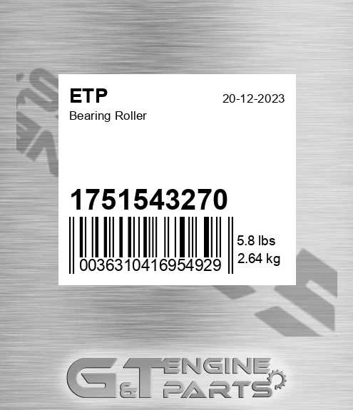 1751543270 Bearing Roller for ETP