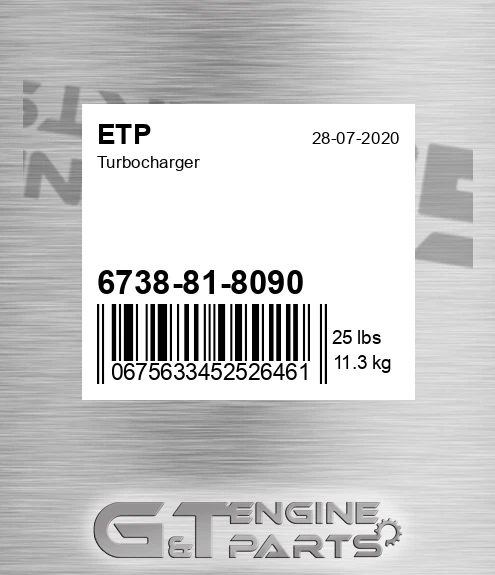 6738-81-8090 Turbocharger for ETP