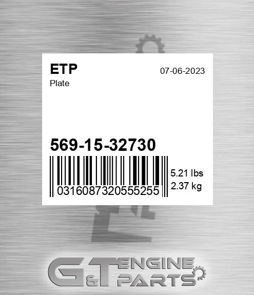 569-15-32730 Plate