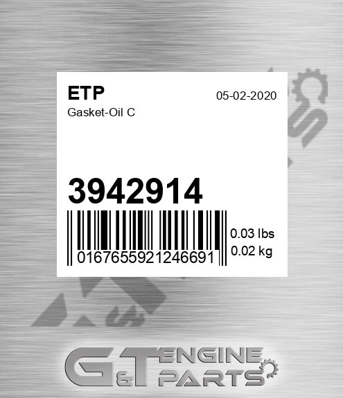 3942914 Gasket-oil C