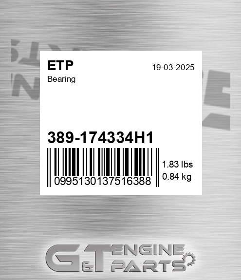 389-174334H1 Bearing for ETP