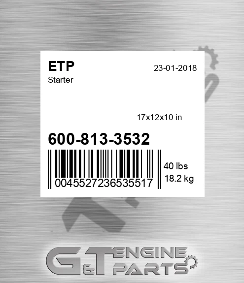 600-813-3532 Starter for ETP