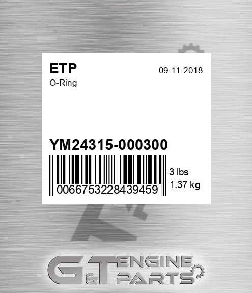 YM24315-000300 O-ring