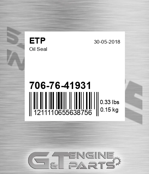 706-76-41931 Oil Seal