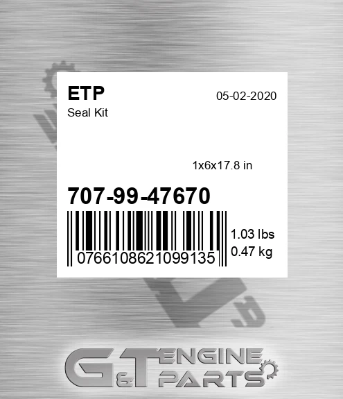 707-99-47670 Seal Kit for ETP