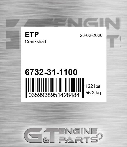 6732-31-1100 Crankshaft for ETP