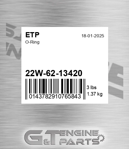 22W-62-13420 O-ring for ETP