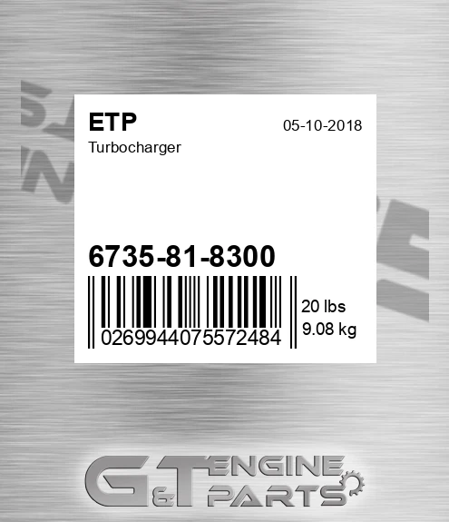 6735-81-8300 Turbocharger for ETP