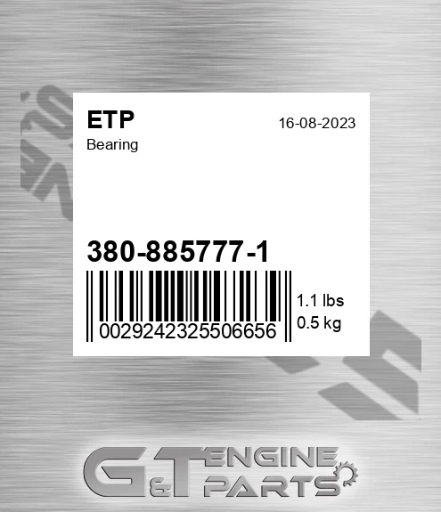 380-885777-1 Bearing for ETP