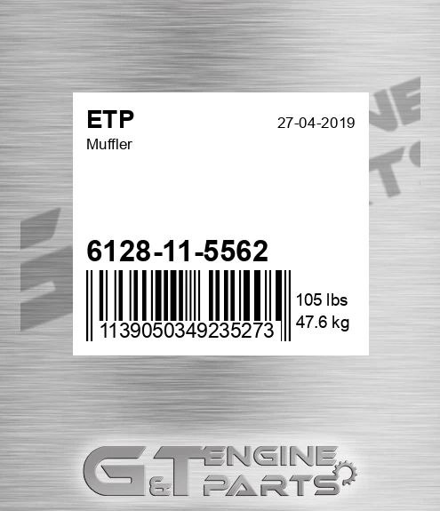 6128-11-5562 Muffler