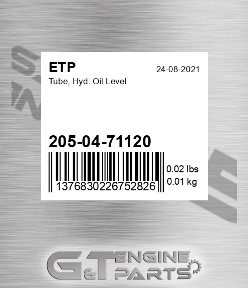 205-04-71120 Tube, Hyd. Oil Level