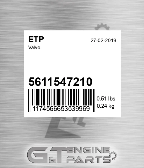 5611547210 Valve