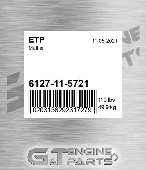 6127-11-5721 Muffler