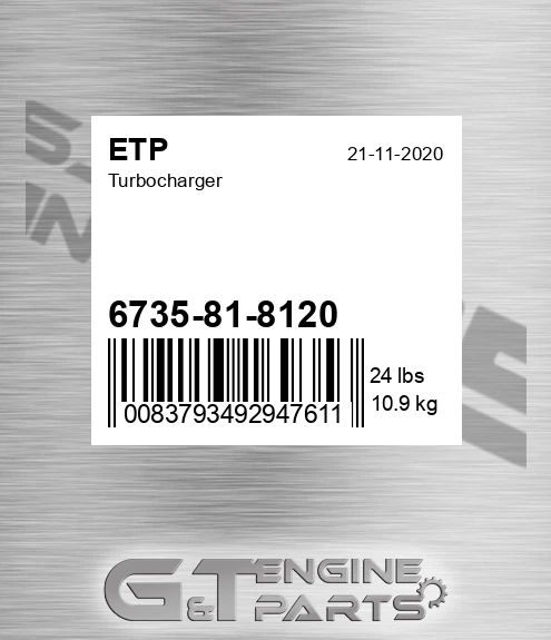 6735-81-8120 Turbocharger for ETP
