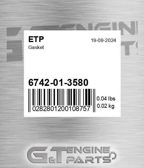 6742-01-3580 Gasket
