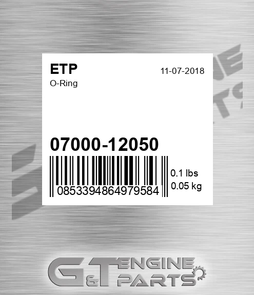 07000-12050 O-ring for ETP