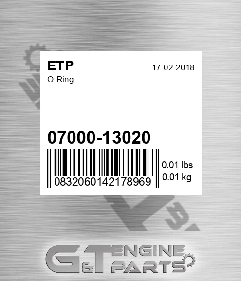 07000-13020 O-ring for ETP