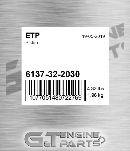 6137-32-2030 Piston for ETP