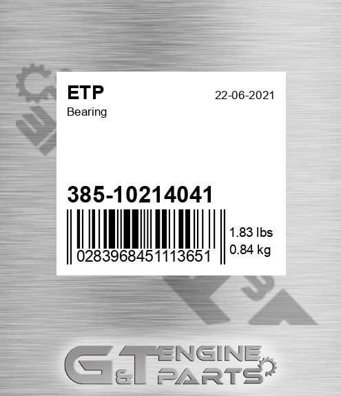 385-10214041 Bearing for ETP