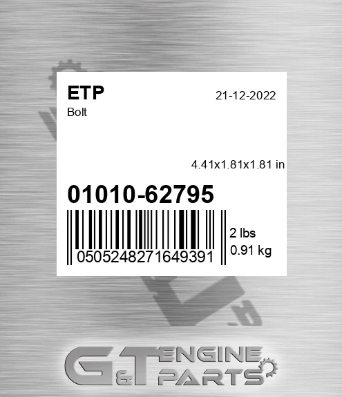 0101062795 Bolt for ETP