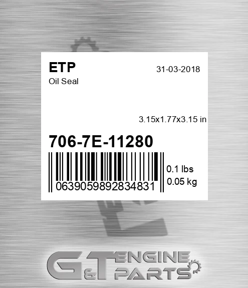 706-7E-11280 Oil Seal