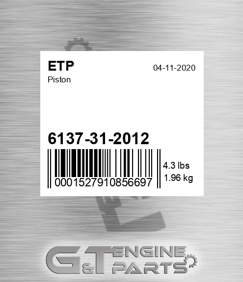 6137-31-2012 Piston for ETP