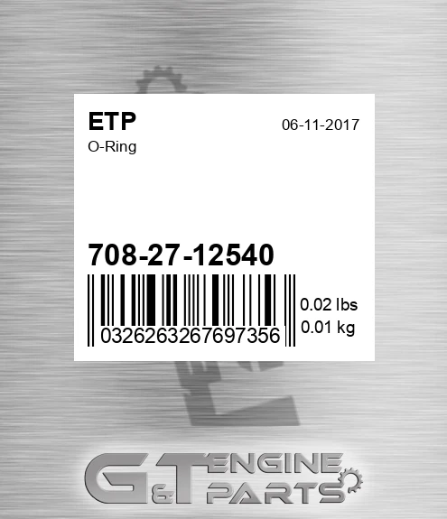 708-27-12540 O-ring