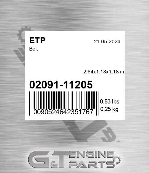 02091-11205 Bolt
