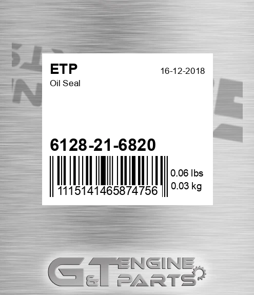 6128-21-6820 Oil Seal