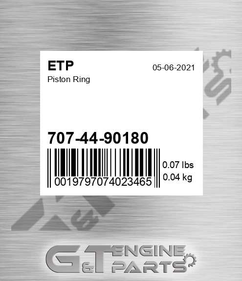 707-44-90180 Piston Ring
